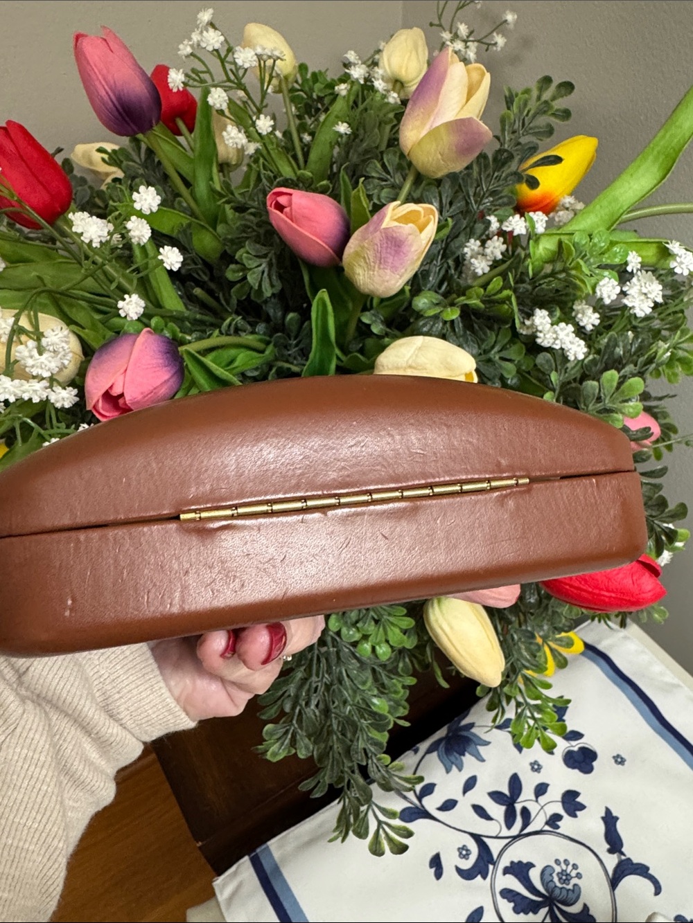 Longchamp Tan Brown Leather Eyewear Case - Picture 5 of 8